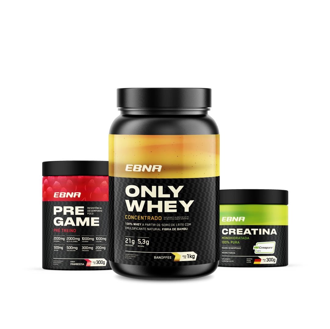 Starter Kit → Only Whey + Pre-Game + Creatina