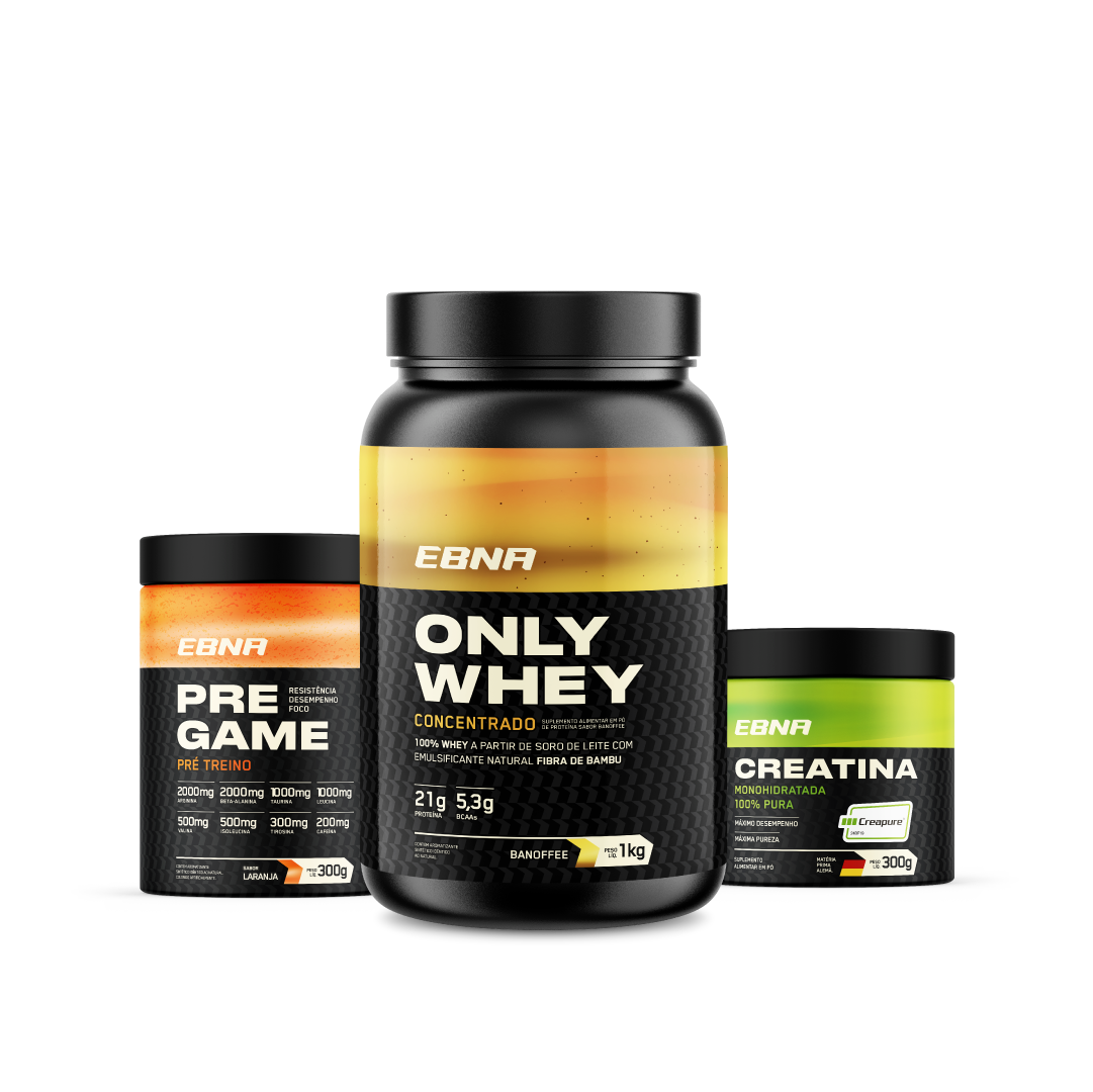 Starter Kit → Only Whey + Pre-Game + Creatina