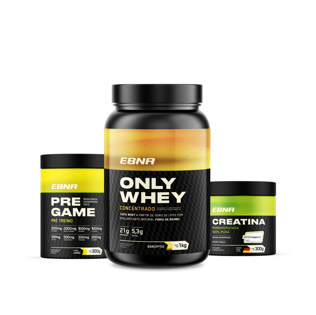 Starter Kit → Only Whey + Pre-Game + Creatina