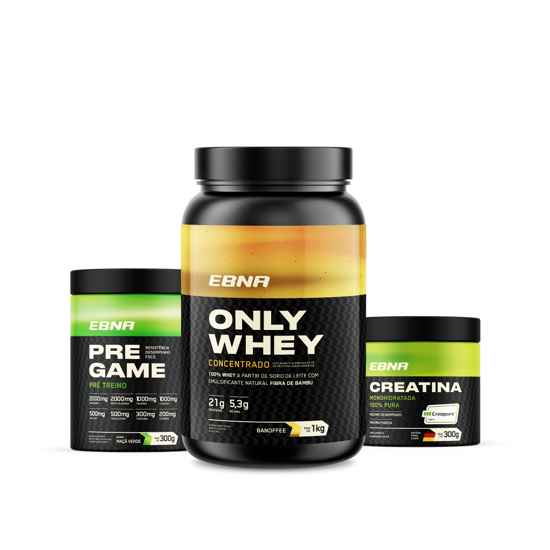 Starter Kit → Only Whey + Pre-Game + Creatina