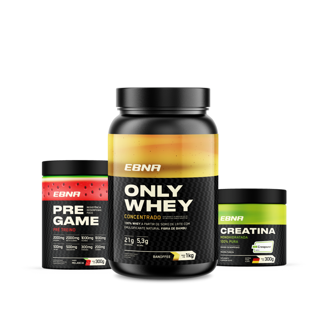 Starter Kit → Only Whey + Pre-Game + Creatina