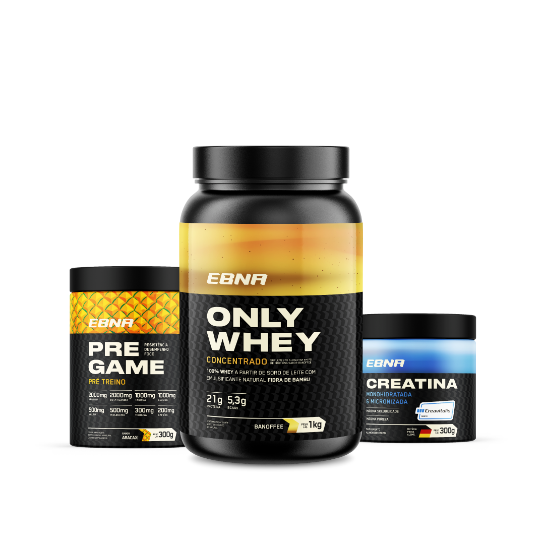 Starter Kit → Only Whey + Pre-Game + Creatina