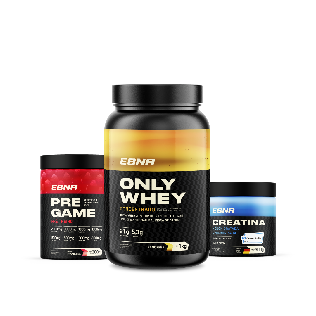 Starter Kit → Only Whey + Pre-Game + Creatina