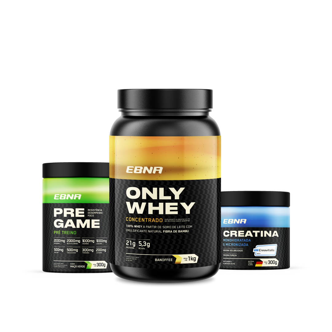 Starter Kit → Only Whey + Pre-Game + Creatina