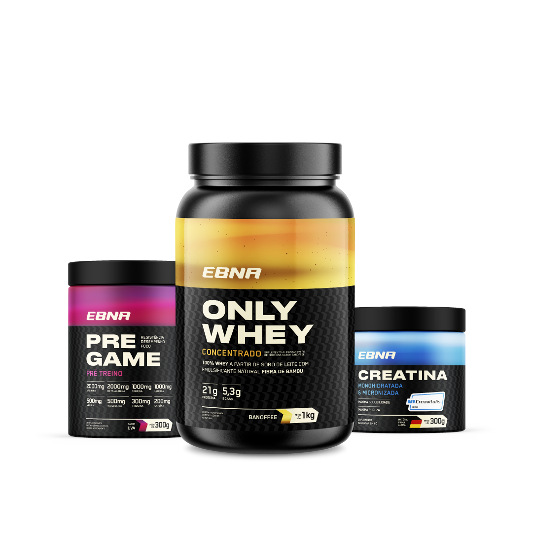 Starter Kit → Only Whey + Pre-Game + Creatina