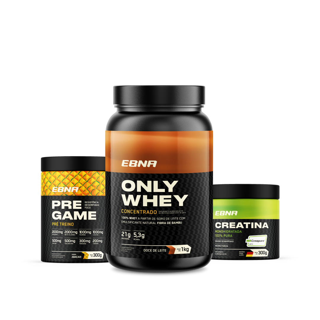 Starter Kit → Only Whey + Pre-Game + Creatina