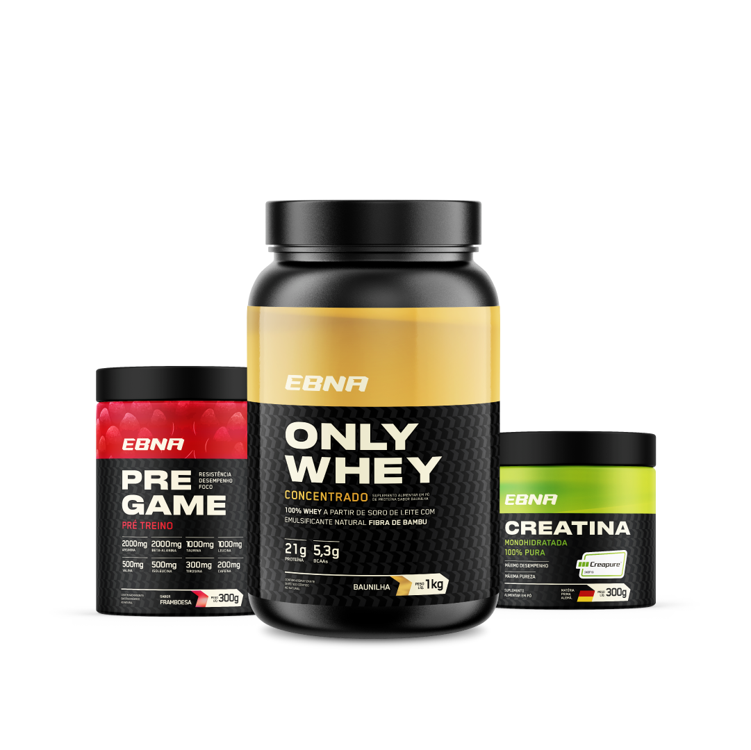 Starter Kit → Only Whey + Pre-Game + Creatina