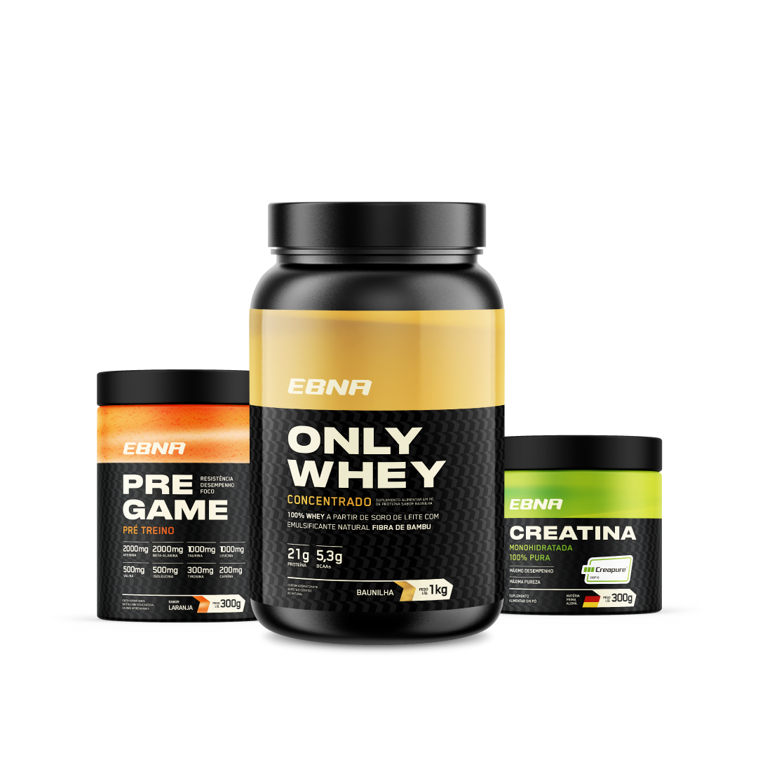 Starter Kit → Only Whey + Pre-Game + Creatina