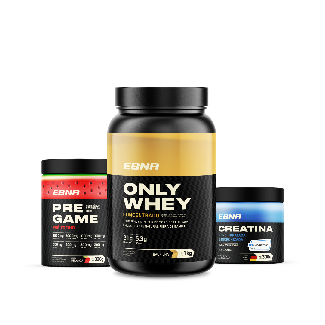 Starter Kit → Only Whey + Pre-Game + Creatina