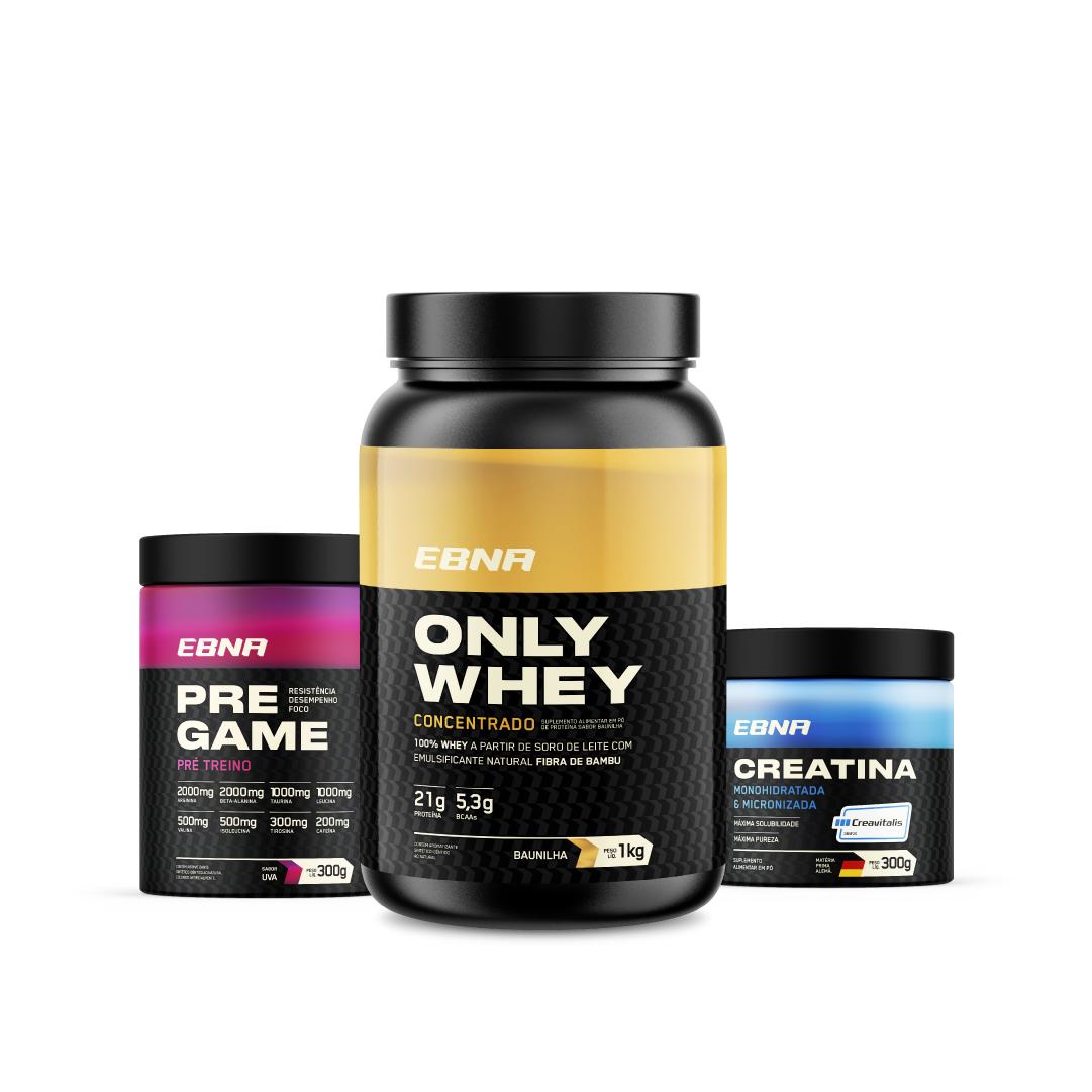 Starter Kit → Only Whey + Pre-Game + Creatina