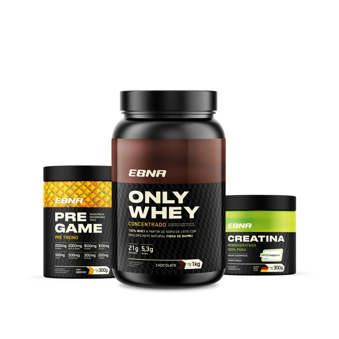 Starter Kit → Only Whey + Pre-Game + Creatina