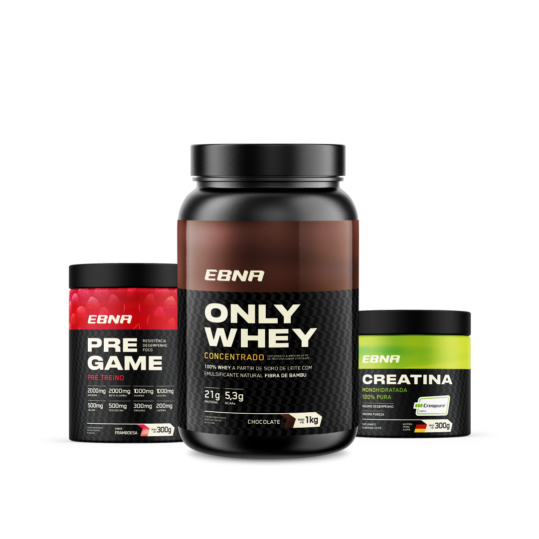 Starter Kit → Only Whey + Pre-Game + Creatina