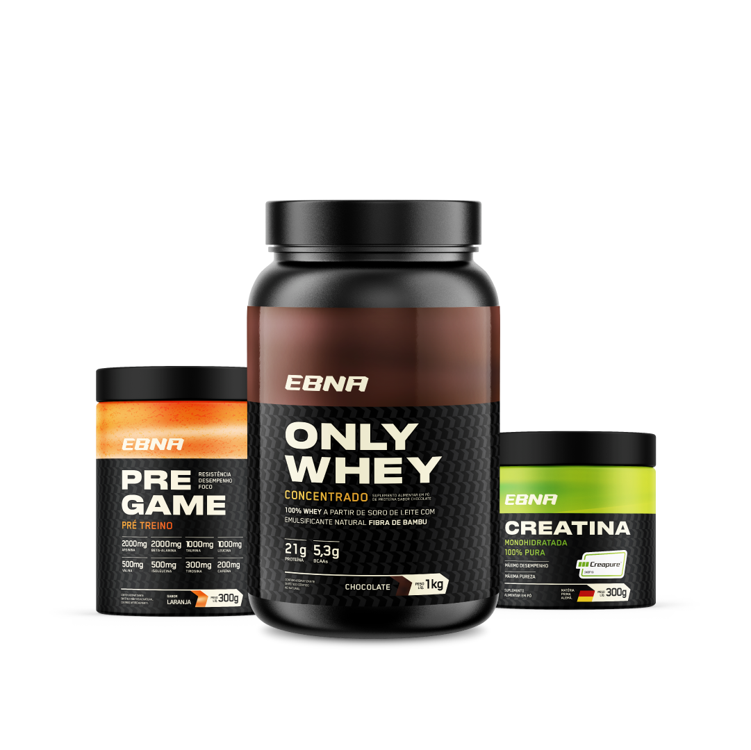 Starter Kit → Only Whey + Pre-Game + Creatina