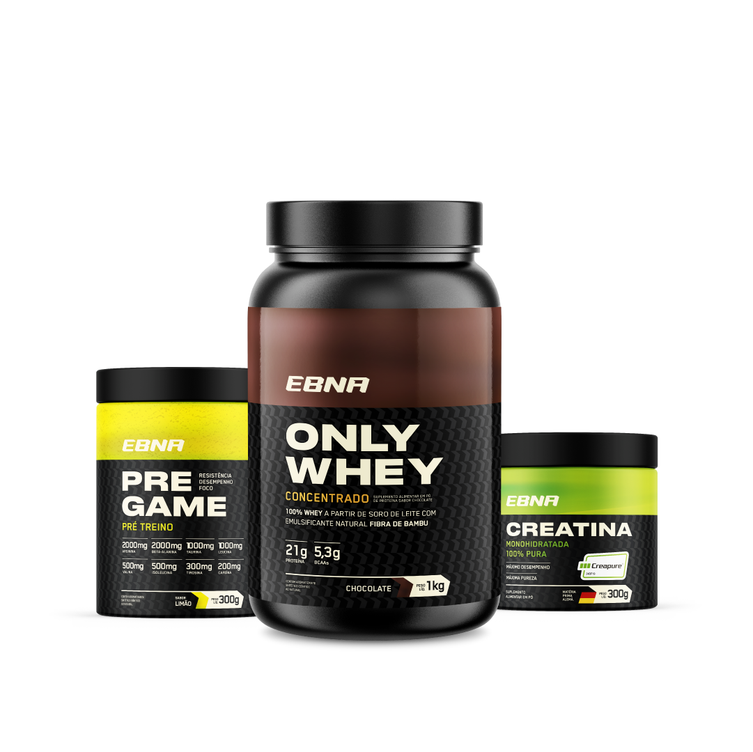 Starter Kit → Only Whey + Pre-Game + Creatina