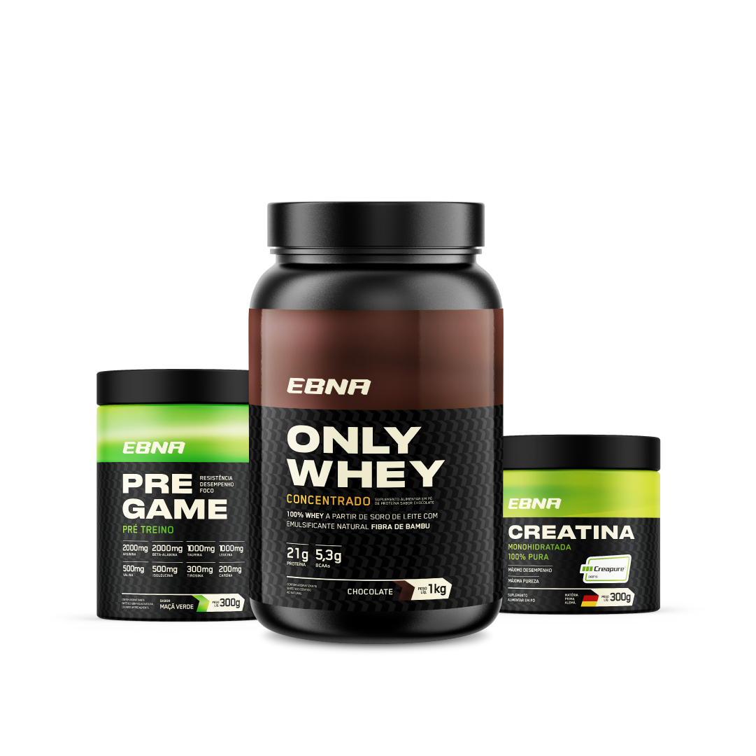 Starter Kit → Only Whey + Pre-Game + Creatina