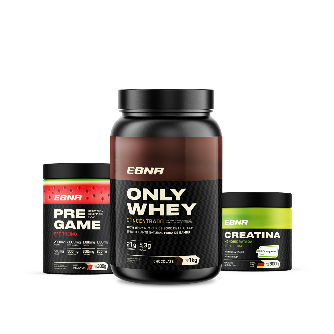 Starter Kit → Only Whey + Pre-Game + Creatina