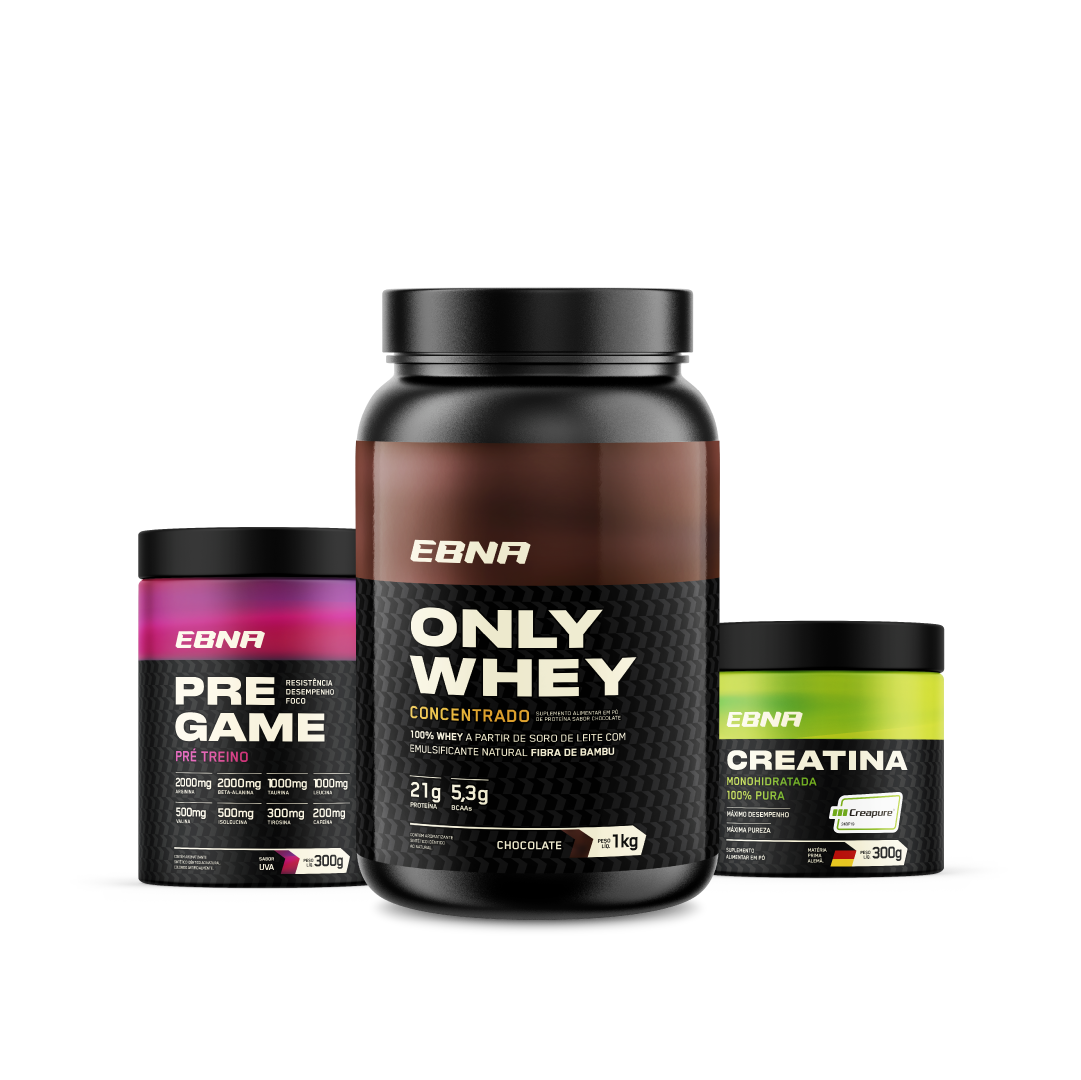 Starter Kit → Only Whey + Pre-Game + Creatina