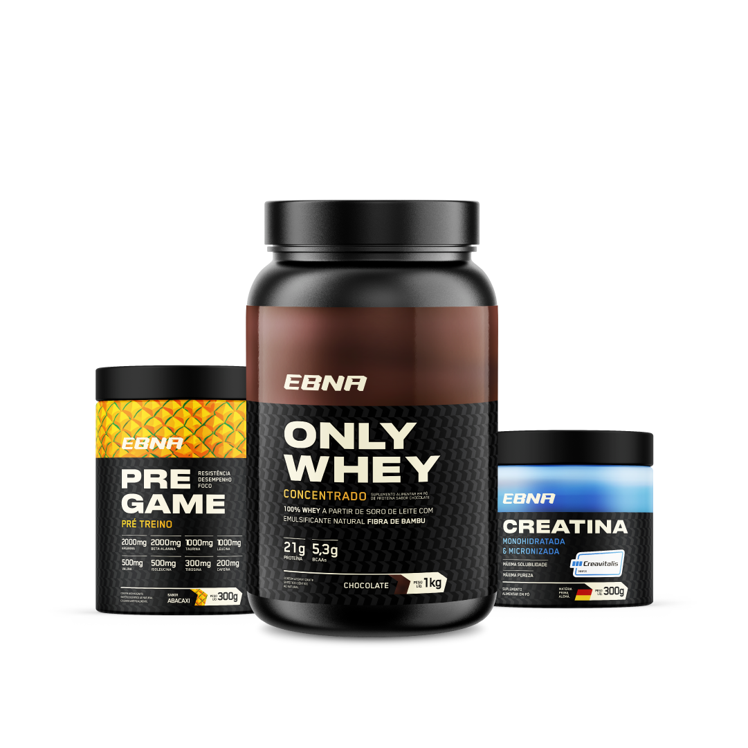 Starter Kit → Only Whey + Pre-Game + Creatina
