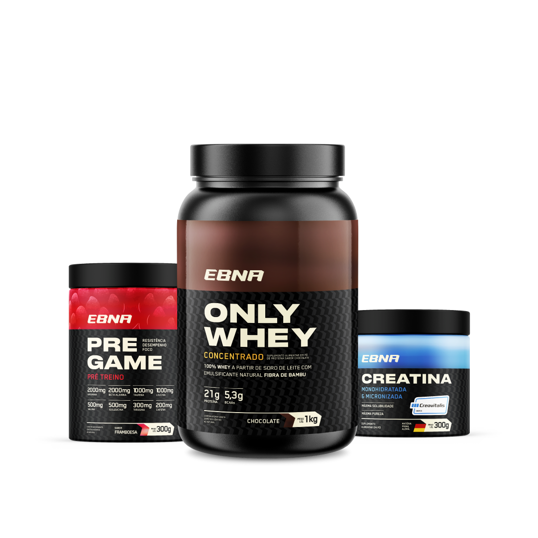 Starter Kit → Only Whey + Pre-Game + Creatina