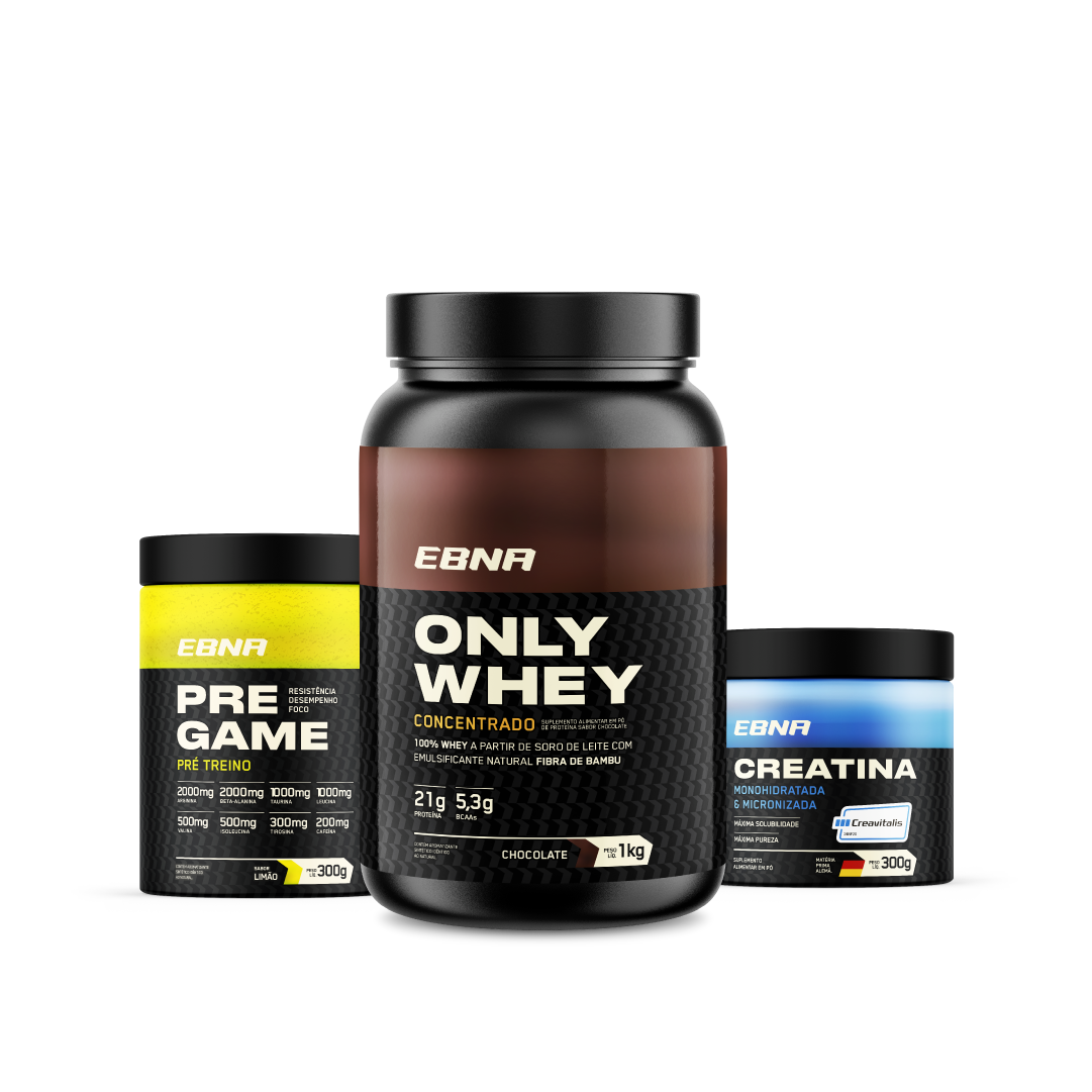 Starter Kit → Only Whey + Pre-Game + Creatina