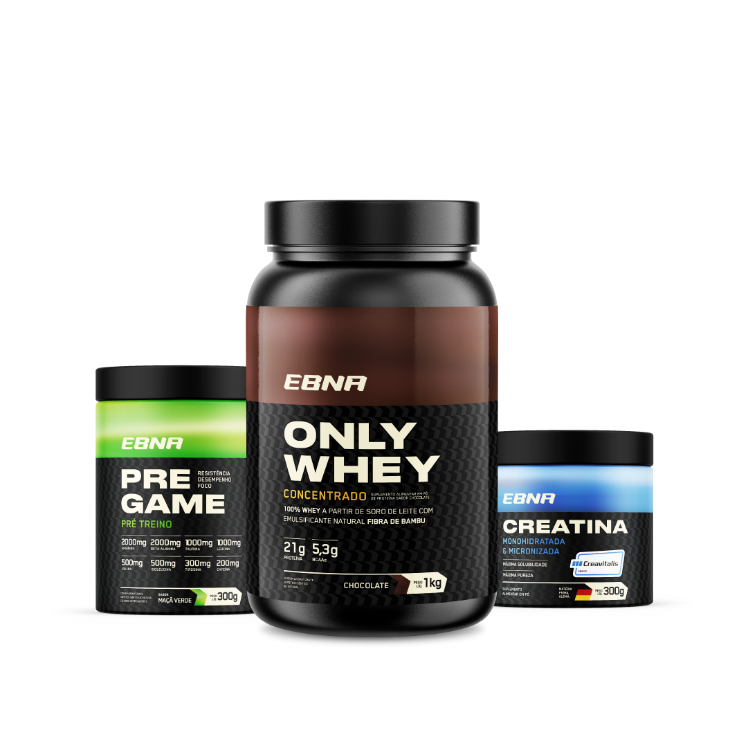 Starter Kit → Only Whey + Pre-Game + Creatina