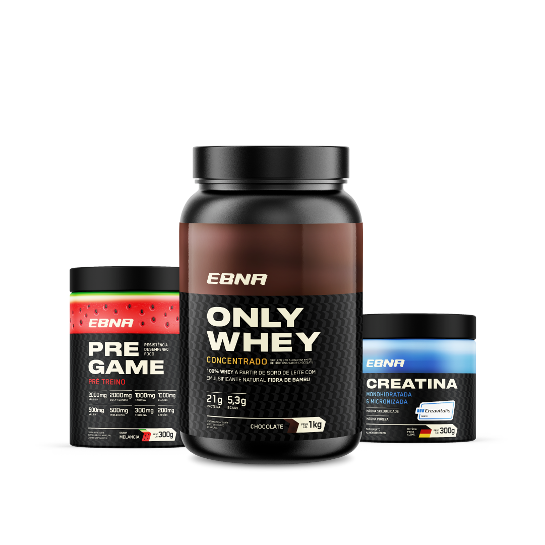 Starter Kit → Only Whey + Pre-Game + Creatina