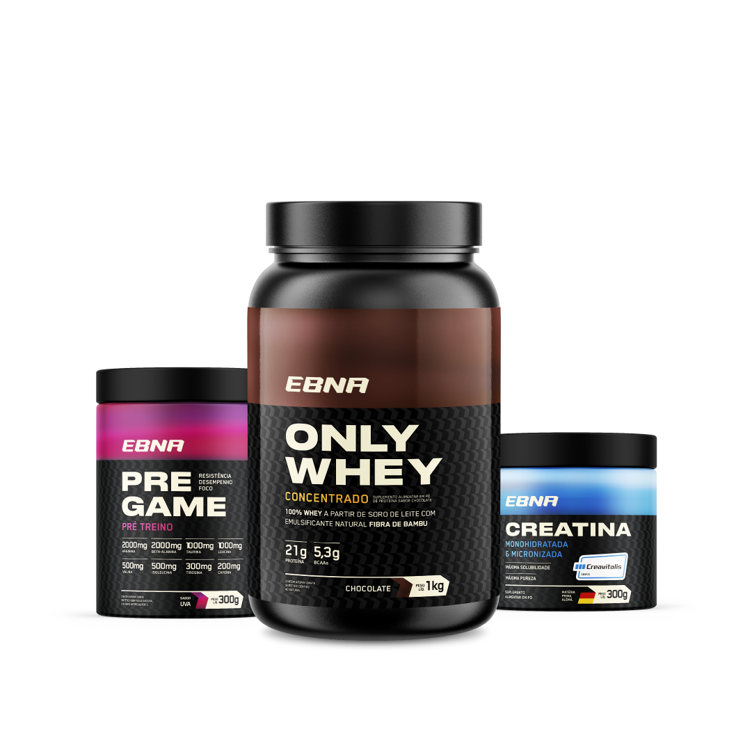 Starter Kit → Only Whey + Pre-Game + Creatina