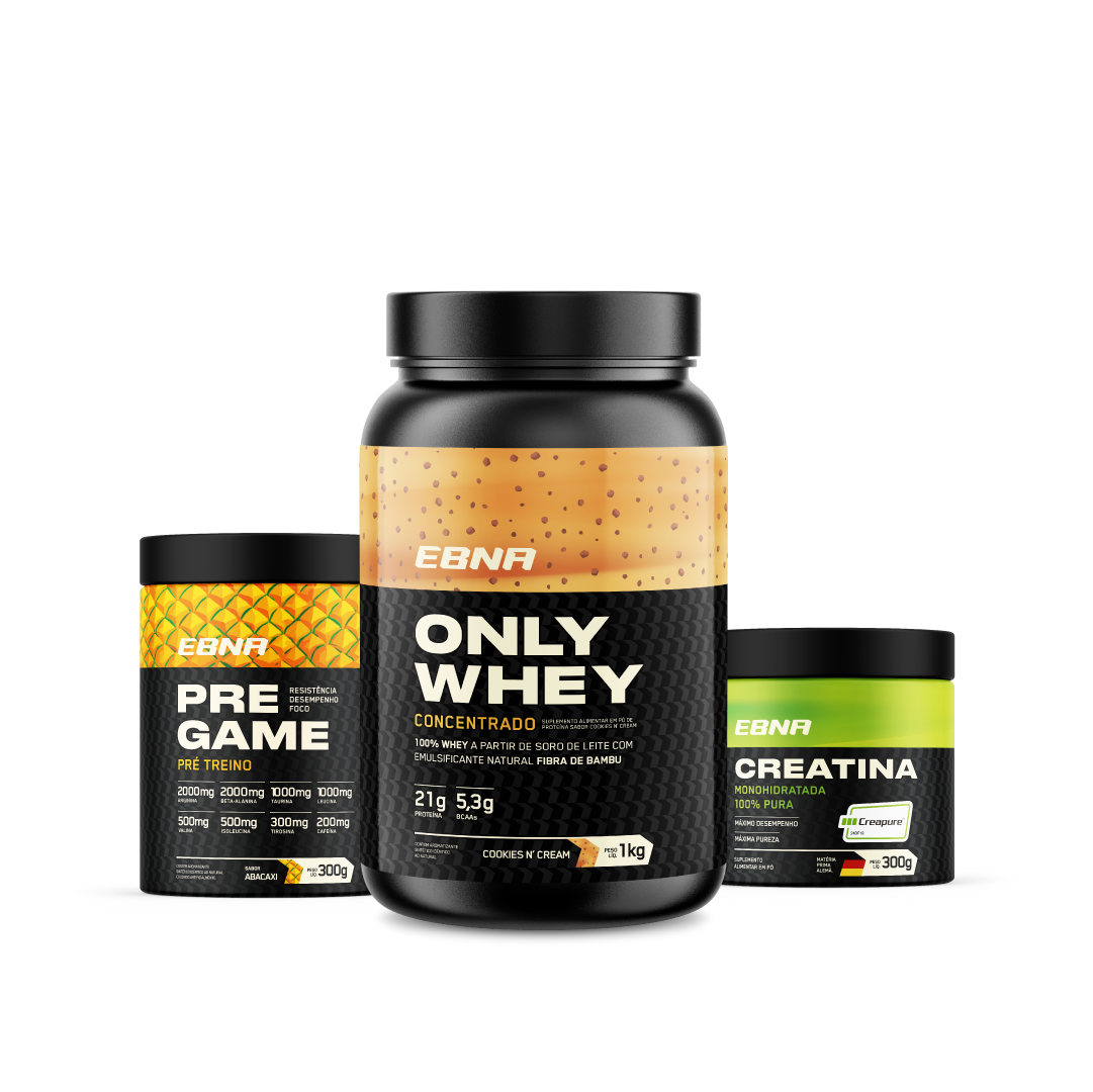 Starter Kit → Only Whey + Pre-Game + Creatina