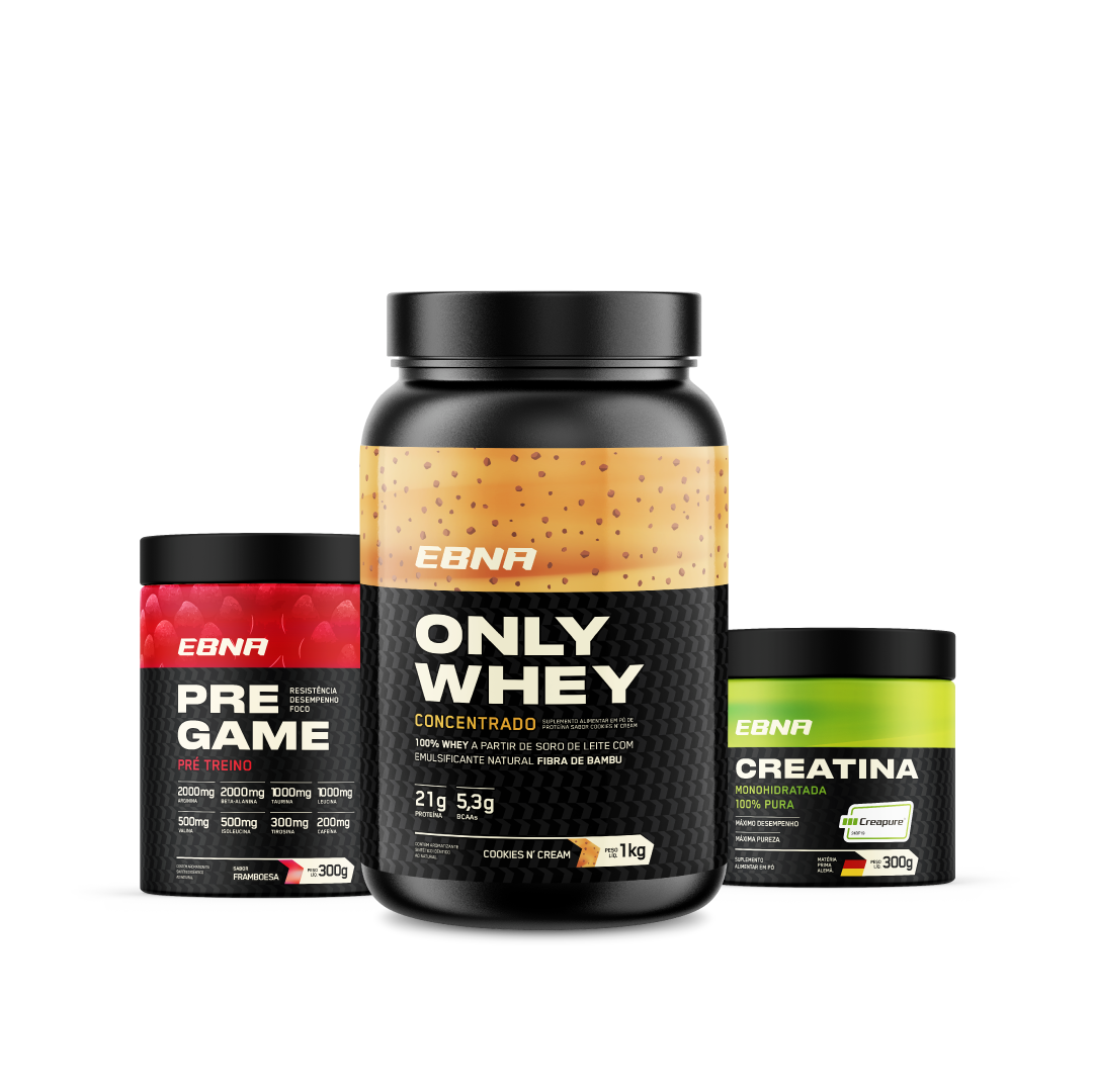 Starter Kit → Only Whey + Pre-Game + Creatina