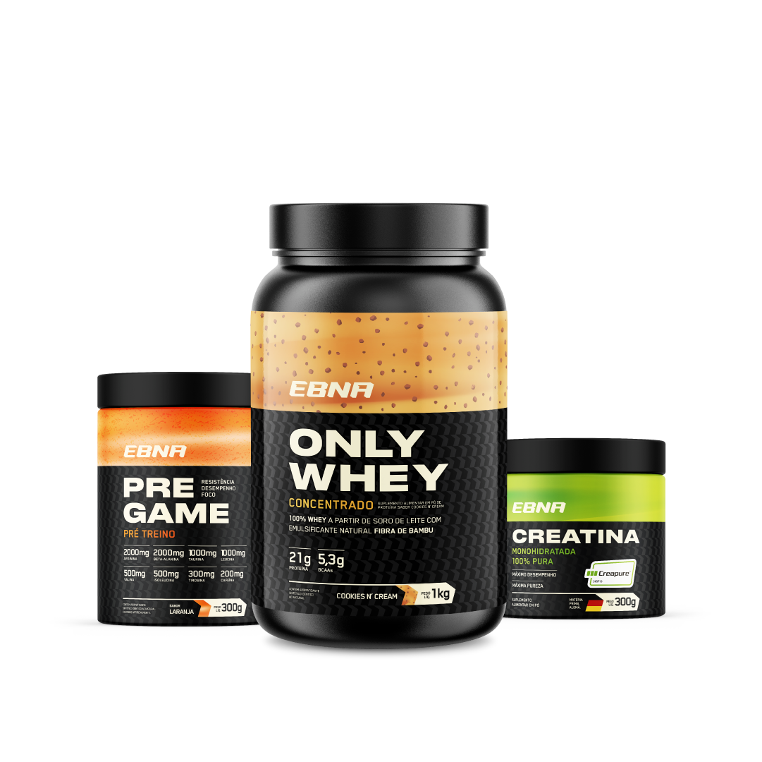 Starter Kit → Only Whey + Pre-Game + Creatina