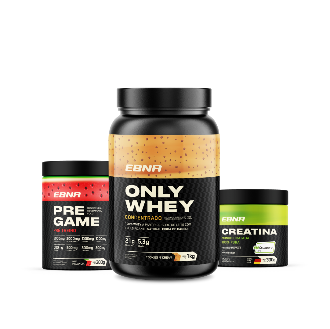 Starter Kit → Only Whey + Pre-Game + Creatina