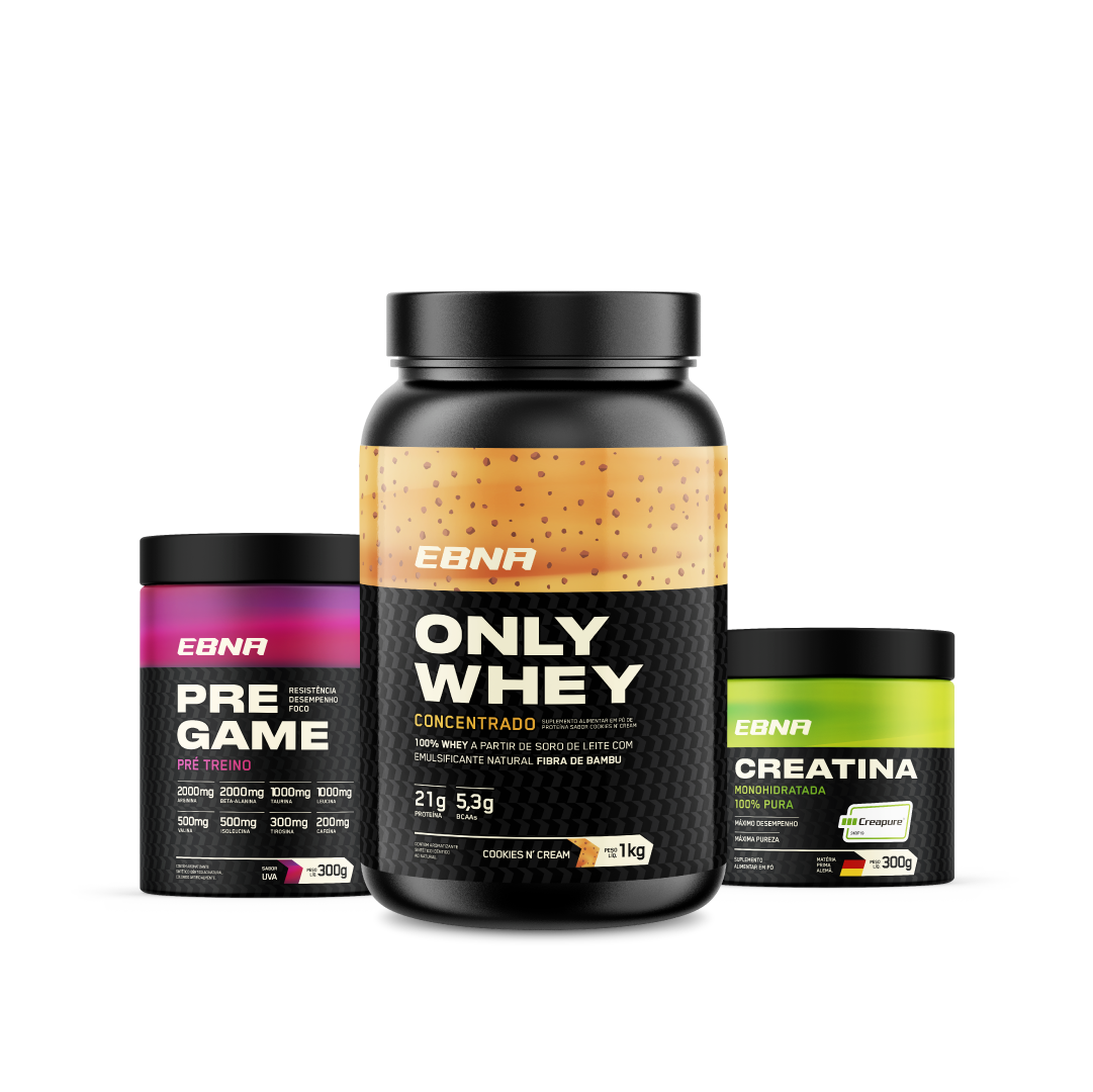 Starter Kit → Only Whey + Pre-Game + Creatina