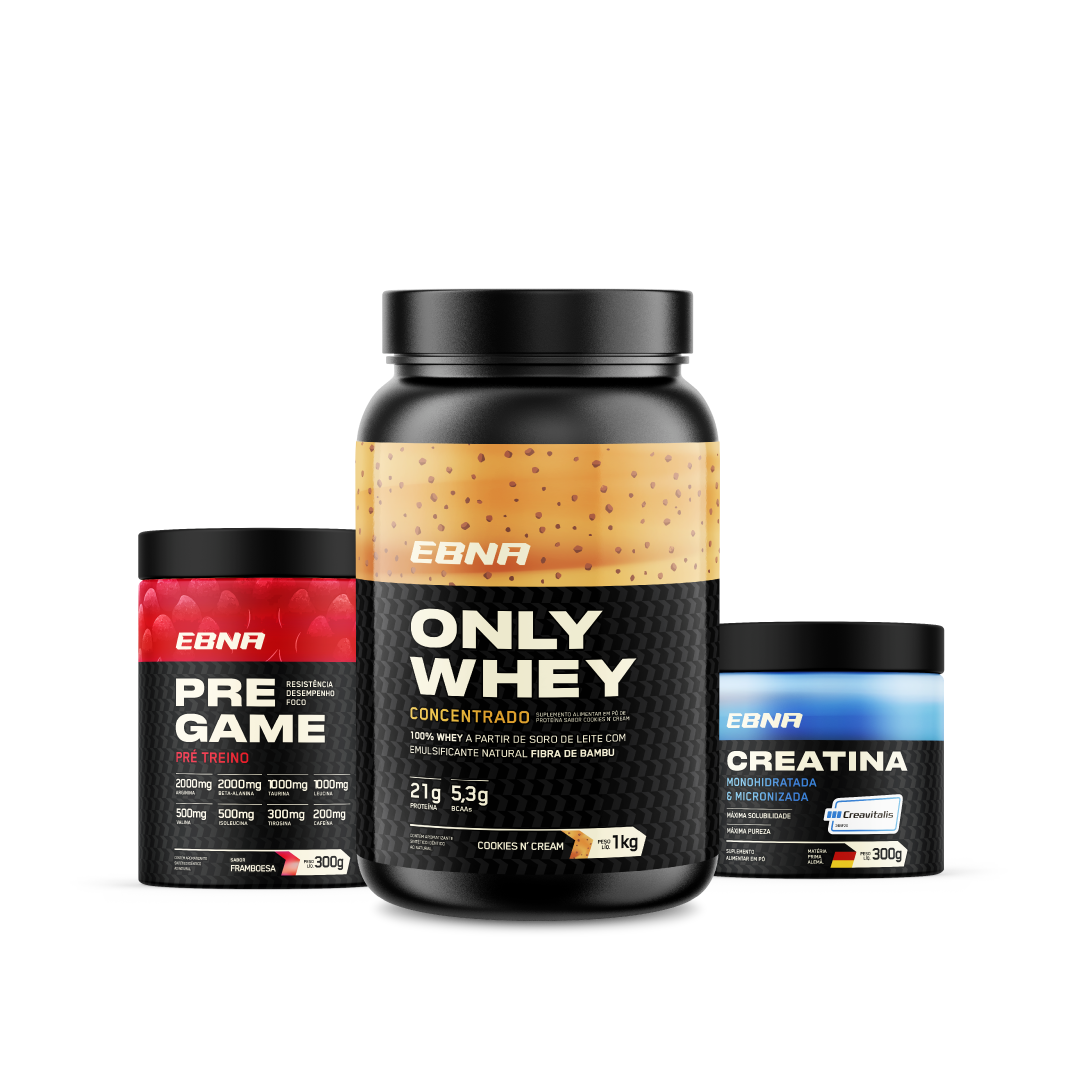 Starter Kit → Only Whey + Pre-Game + Creatina