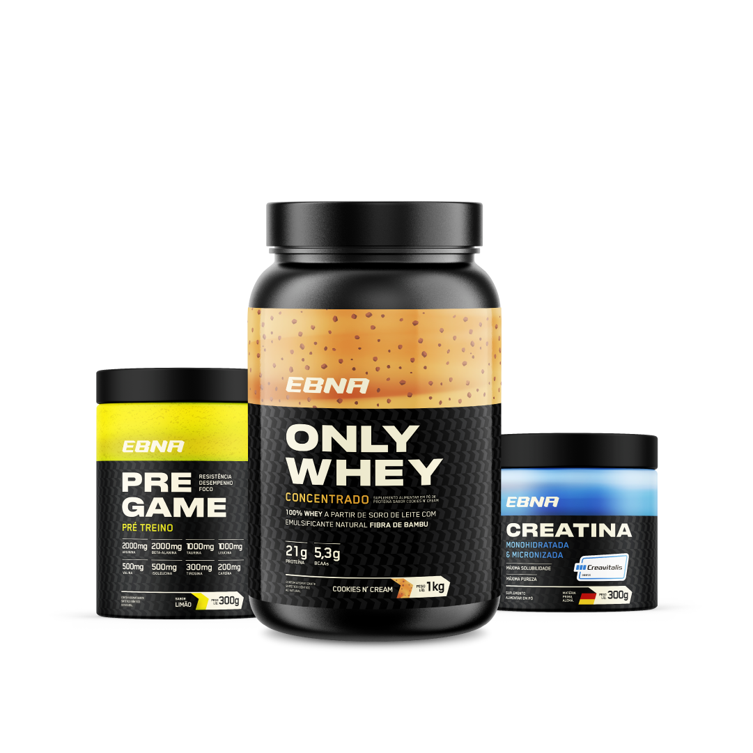 Starter Kit → Only Whey + Pre-Game + Creatina