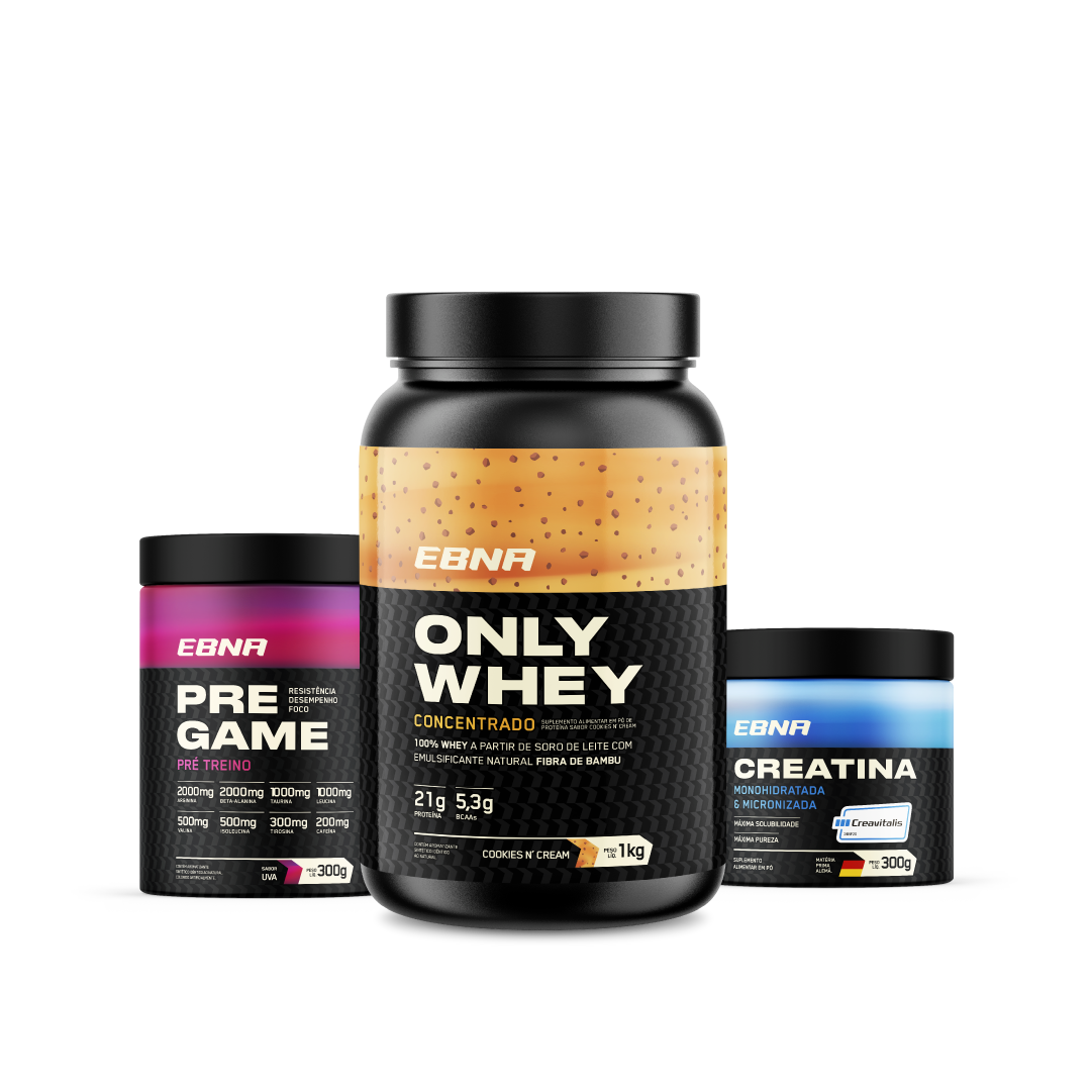 Starter Kit → Only Whey + Pre-Game + Creatina