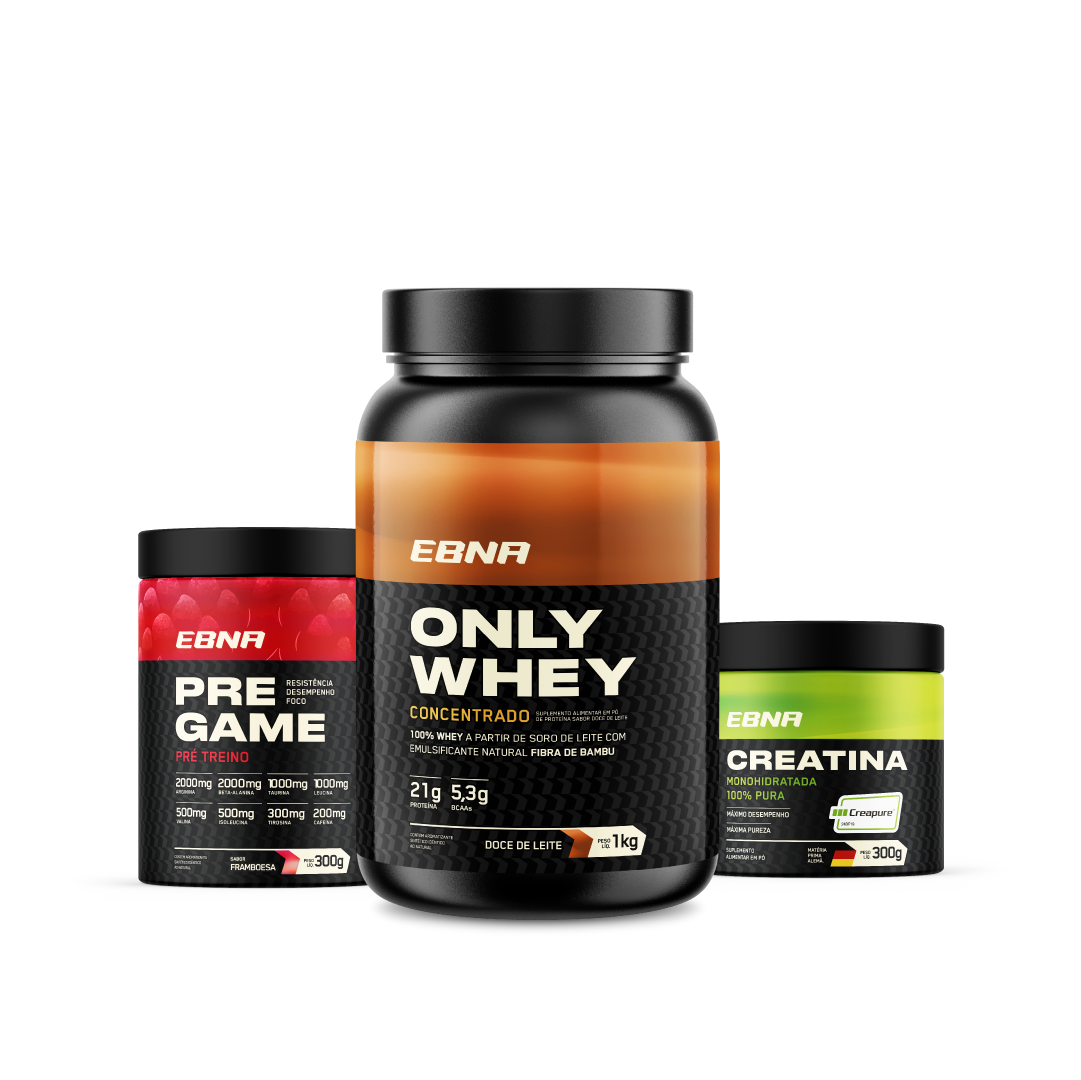 Starter Kit → Only Whey + Pre-Game + Creatina