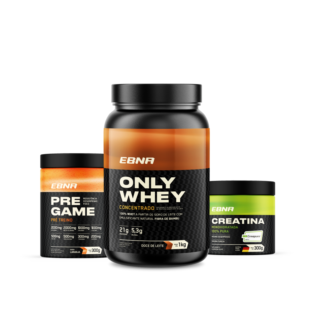 Starter Kit → Only Whey + Pre-Game + Creatina