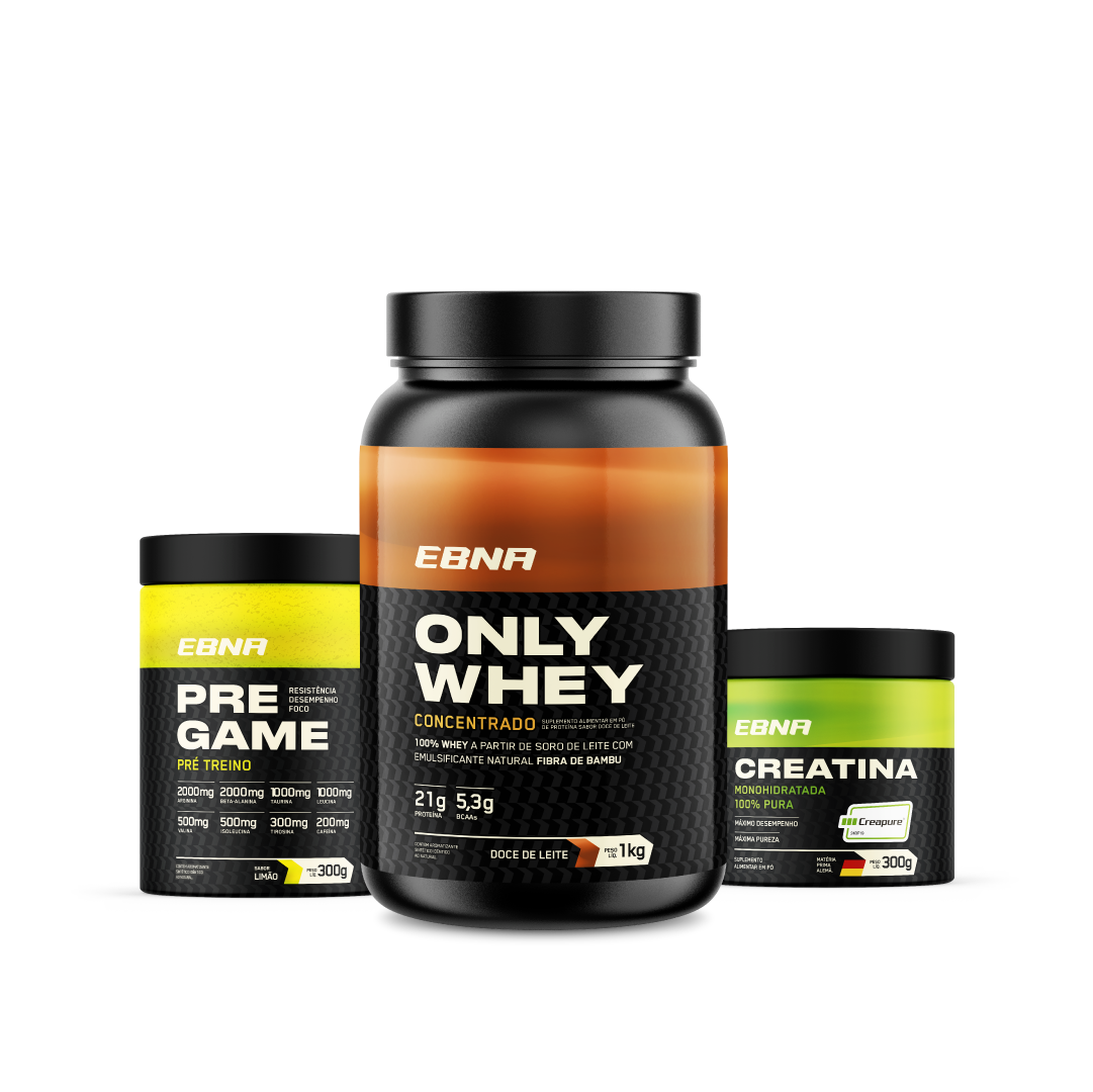 Starter Kit → Only Whey + Pre-Game + Creatina
