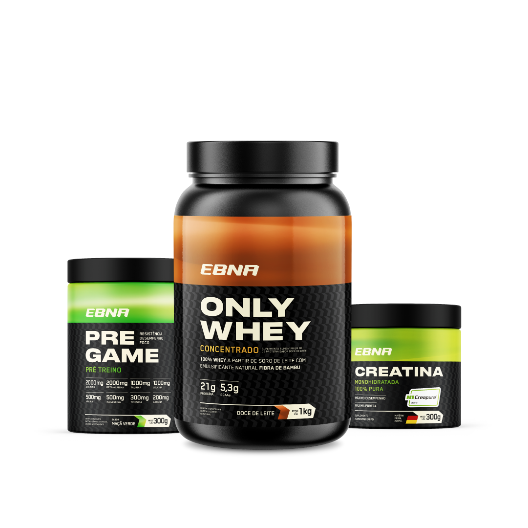 Starter Kit → Only Whey + Pre-Game + Creatina