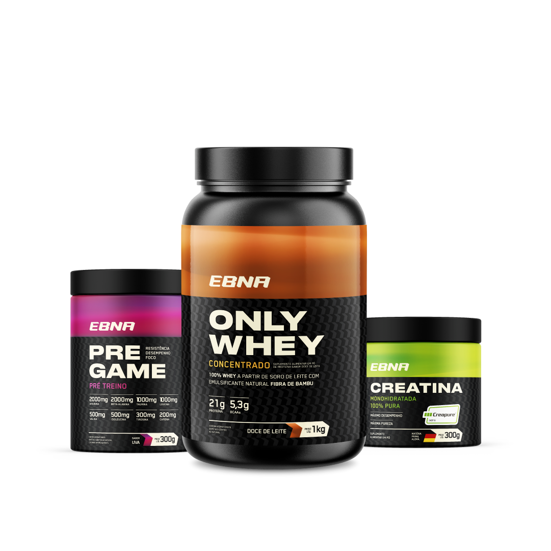 Starter Kit → Only Whey + Pre-Game + Creatina