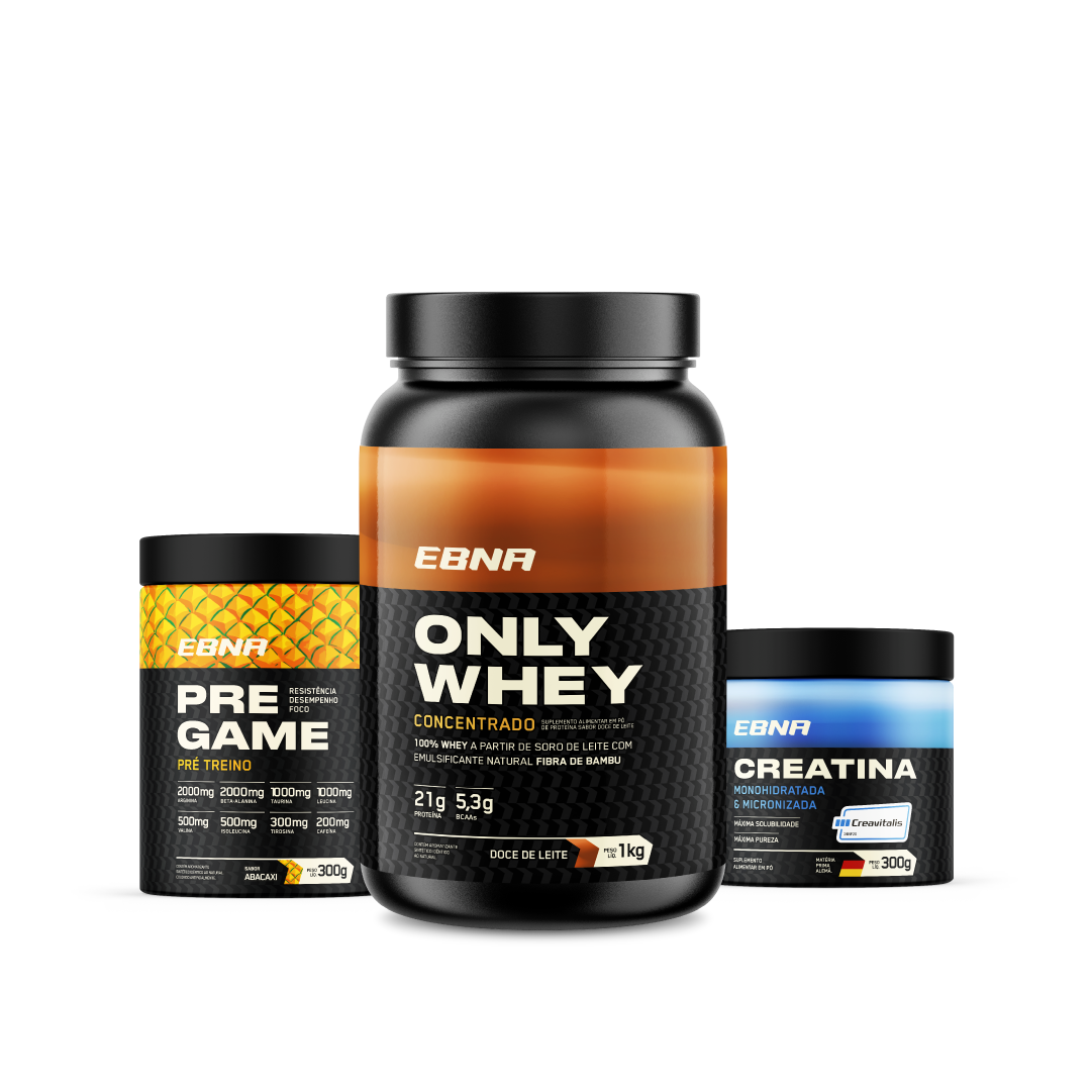 Starter Kit → Only Whey + Pre-Game + Creatina