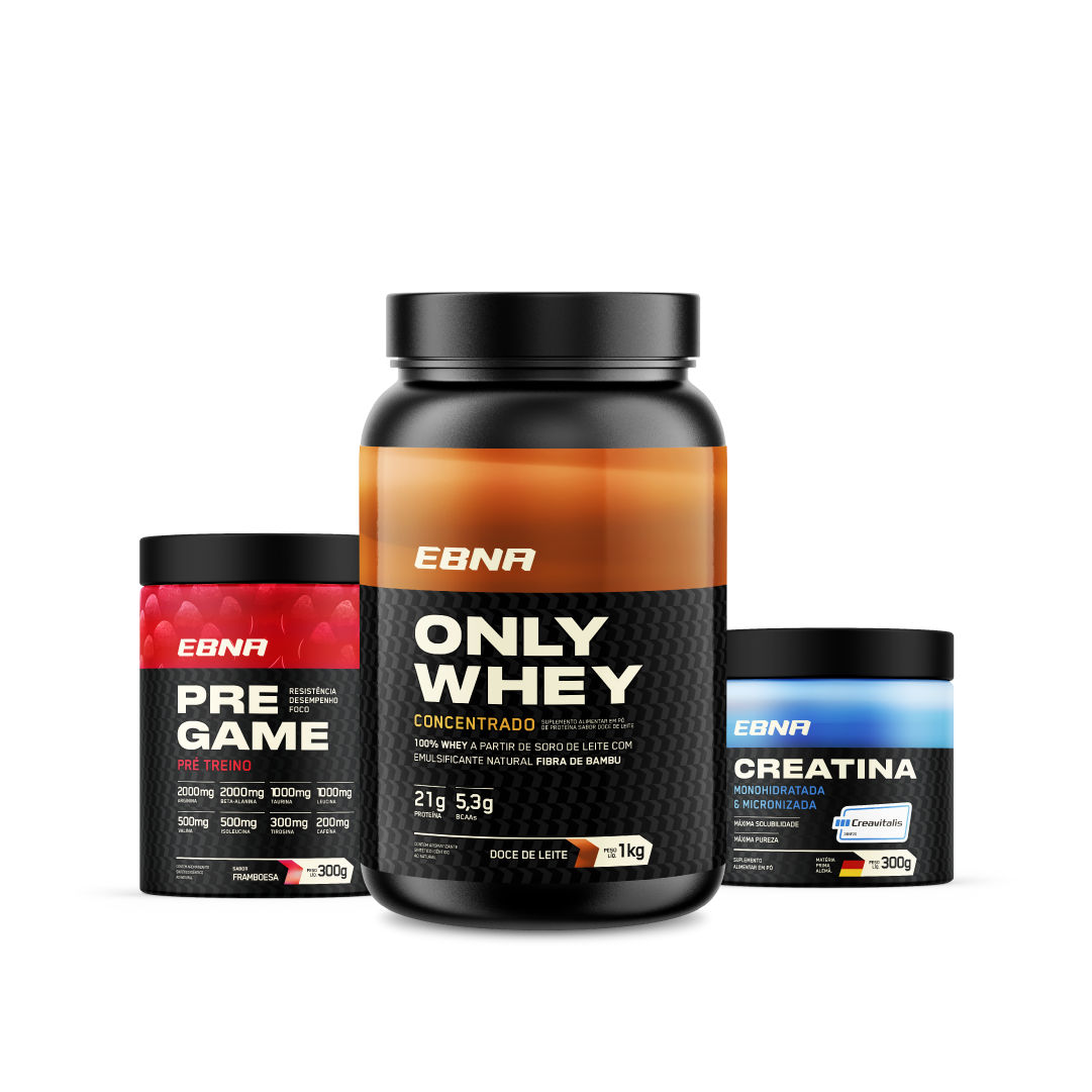 Starter Kit → Only Whey + Pre-Game + Creatina