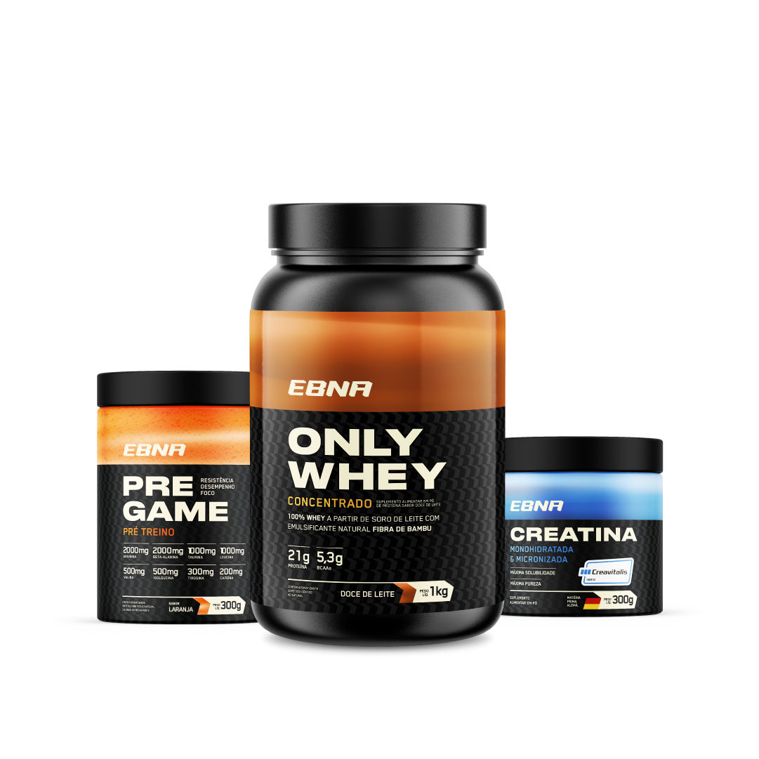 Starter Kit → Only Whey + Pre-Game + Creatina