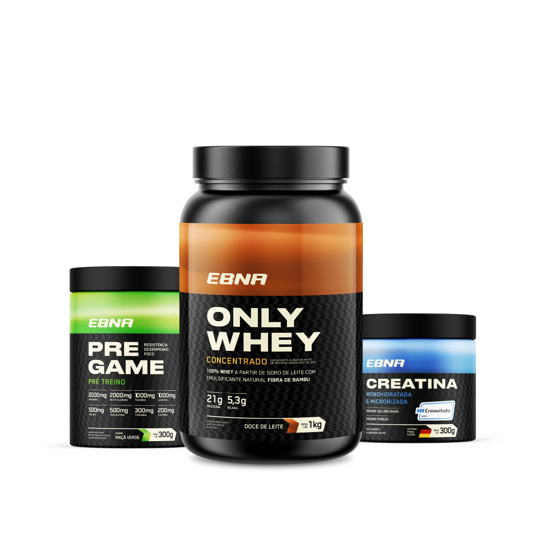 Starter Kit → Only Whey + Pre-Game + Creatina