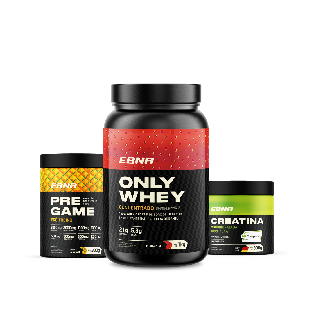 Starter Kit → Only Whey + Pre-Game + Creatina