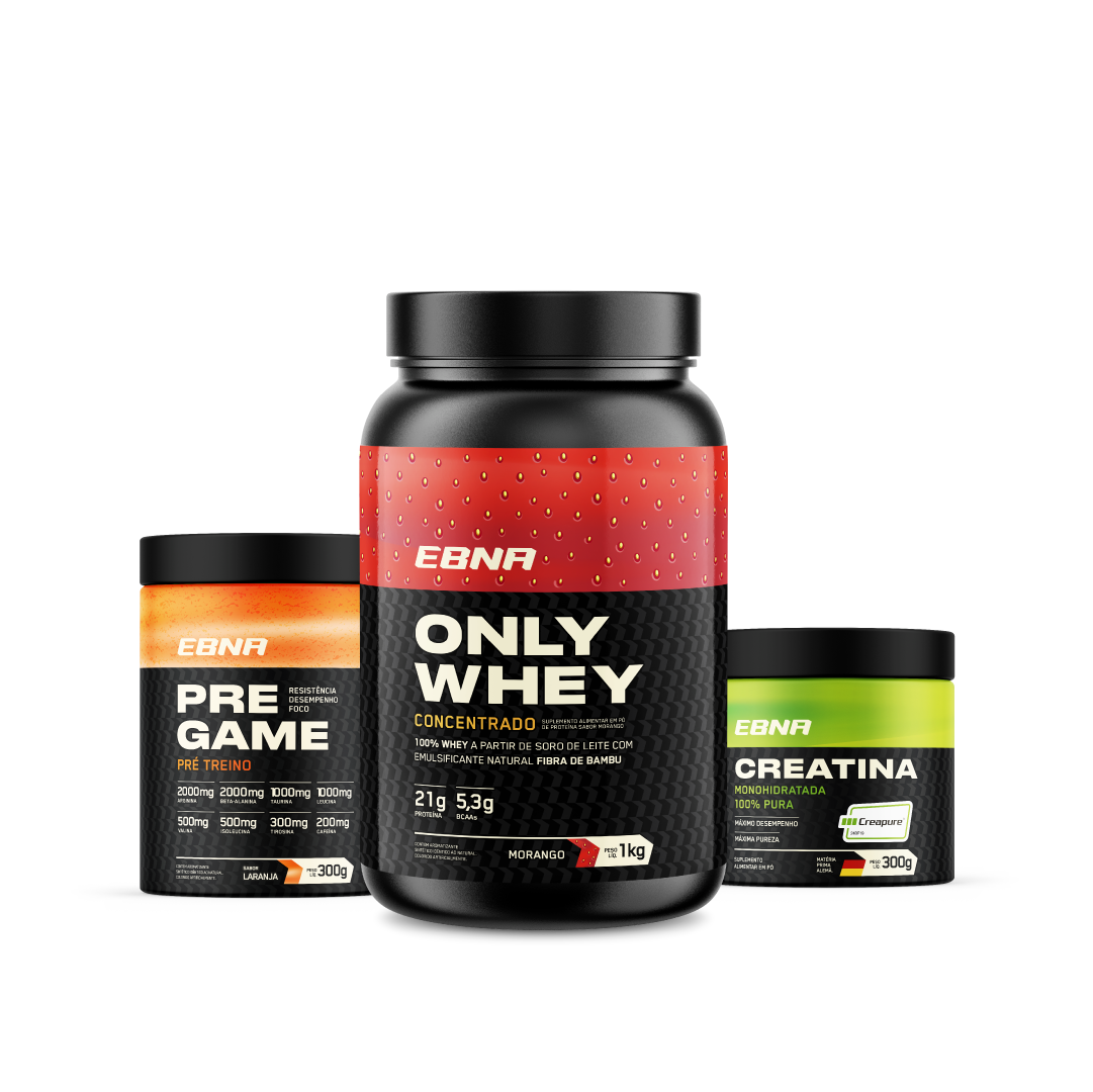 Starter Kit → Only Whey + Pre-Game + Creatina