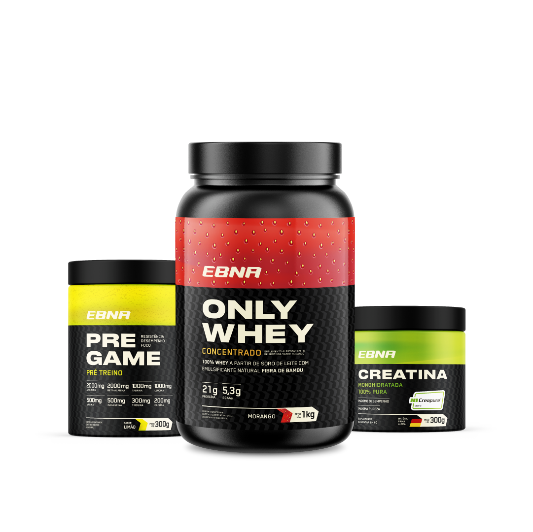 Starter Kit → Only Whey + Pre-Game + Creatina