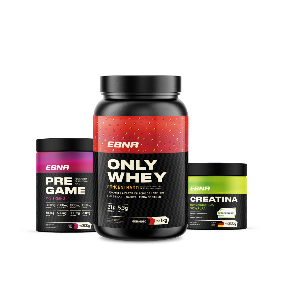 Starter Kit → Only Whey + Pre-Game + Creatina