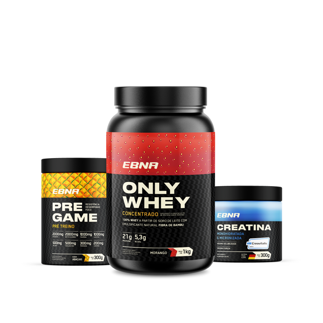 Starter Kit → Only Whey + Pre-Game + Creatina