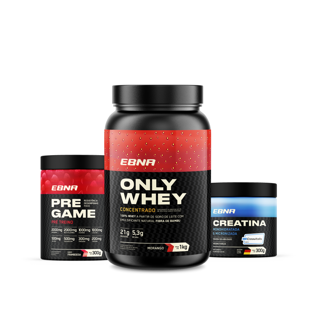 Starter Kit → Only Whey + Pre-Game + Creatina